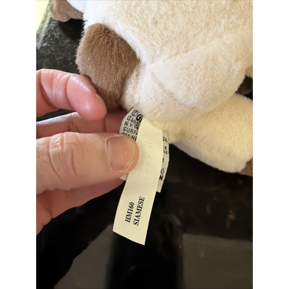 Ganz Webkinz Siamese HM160 Cat Kitty White Brown No Code Plush Plushie Stuffed A
